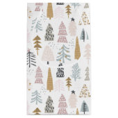 メリークリスマスウィムシーな田舎冬の木 スモールペーパーバッグ (裏面)