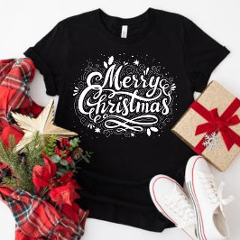 メリークリスマスウィメンズホリデー Tシャツ