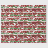 メリークリスマスウィンターアニマルテーマ ラッピングペーパー (フラット)