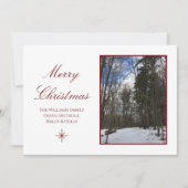 メリークリスマスウィンターウッズホリデーカード シーズンカード (正面)