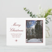 メリークリスマスウィンターウッズホリデーカード シーズンカード (スタンド正面)