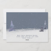 メリークリスマスウィンターウッドランド家族の写真 シーズンカード (裏面)