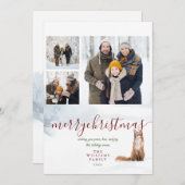 メリークリスマスウィンターキツネ3 Photo Collage シーズンカード (正面/裏面)
