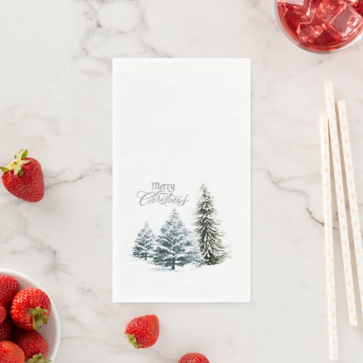 メリークリスマスウィンターシーナリーゲストタオル (インサイチュ)