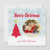 メリークリスマスウィンターシーンの写真 シーズンカード (正面)