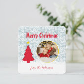 メリークリスマスウィンターシーンの写真 シーズンカード (スタンド正面)