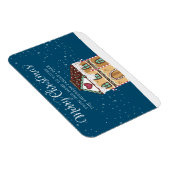 メリークリスマスウィンターシーンジンジャーブレッドハウス マグネット (右側)