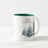 メリークリスマスウィンターシーンツートーンコーヒーマグ ツートーンマグカップ (正面右)