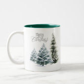 メリークリスマスウィンターシーンツートーンコーヒーマグ ツートーンマグカップ (左)