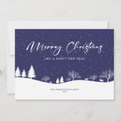 メリークリスマスウィンターシーンホリデーカード シーズンカード (正面)