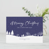 メリークリスマスウィンターシーンホリデーカード シーズンカード (スタンド正面)