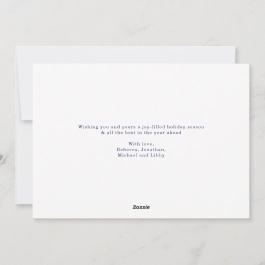 メリークリスマスウィンターシーンホリデーカード シーズンカード (裏面)