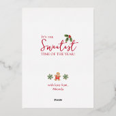 メリークリスマスウィンターシーン金ゴールド 箔シーズンカード (裏面)