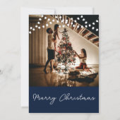 メリークリスマスウィンターストッキングホリデーパーティー 招待状 (裏面)