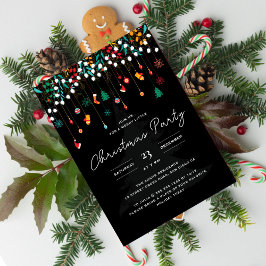 メリークリスマスウィンターストッキングホリデーパーティー 招待状