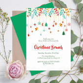 メリークリスマスウィンターストッキングホリデーパーティー 招待状