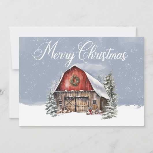 メリークリスマスウィンタースノーファームバーン シーズンカード (正面)