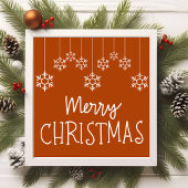 メリークリスマスウィンタースノーフレークタイポグラフィ ポスター