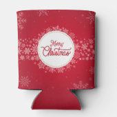 メリークリスマスウィンタースノーフレークレッドフェスティバル 缶クーラー (裏面)