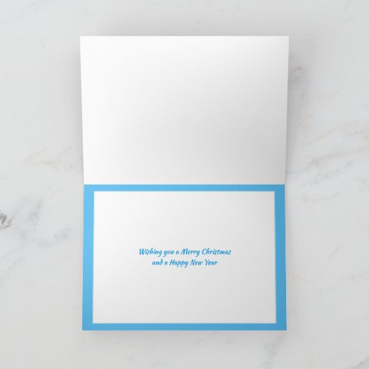 メリークリスマスウィンターツリーズウォーター色 カード (内部)