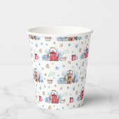 メリークリスマスウィンターティーポットハウス8oz 紙コップ (裏面)