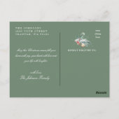 メリークリスマスウィンターバード（鳥）ショウジョウコウカンチョウポインセチア ポストカード (裏面)