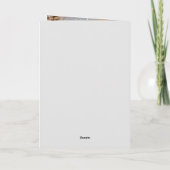 メリークリスマスウィンターパインツリーフォレストリバーサン シーズンカード (裏面)