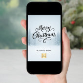 メリークリスマスウィンタービジネスロゴ シーズンカード