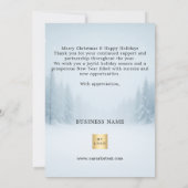 メリークリスマスウィンタービジネスロゴ シーズンカード (裏面)