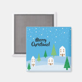 メリークリスマスウィンタービレッジマグネット マグネット (正面/裏面)