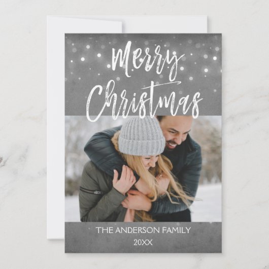メリークリスマスウィンターフォトカード シーズンカード (正面)