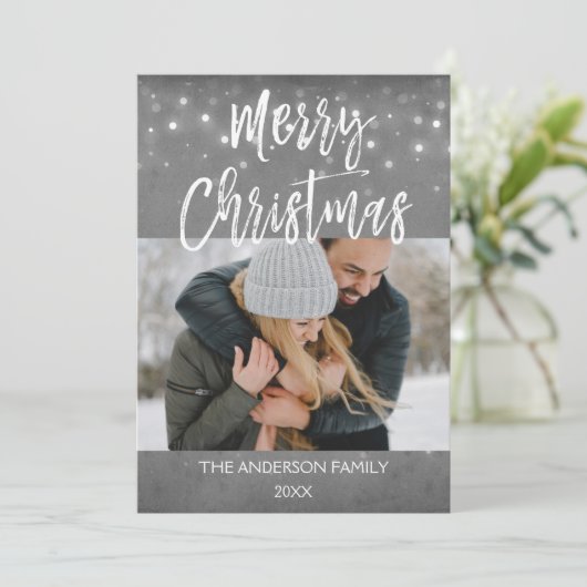 メリークリスマスウィンターフォトカード シーズンカード (スタンド正面)