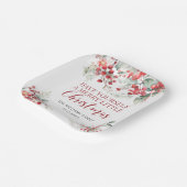 メリークリスマスウィンターベリー紙プレート ペーパープレート (傾斜あり)