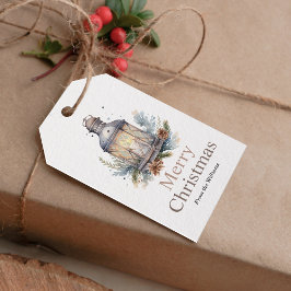 メリークリスマスウィンターホリデーランタン ギフトタグ