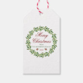 メリークリスマスウィンターリースファミリー ギフトタグ (正面)