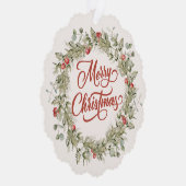 メリークリスマスウィンターリース オーナメントカード (右)