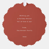 メリークリスマスウィンターリース オーナメントカード (裏面)