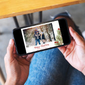 メリークリスマスウィンターレッドホリーベリー1写真 シーズンカード