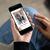 メリークリスマスウィンターレッドホリーベリー1写真 シーズンカード