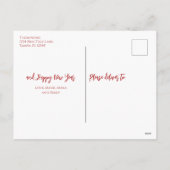 メリークリスマスウィンターレッドホリーベリー1写真 シーズンポストカード (裏面)