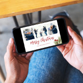 メリークリスマスウィンターレッドホリーベリー3写真 シーズンカード