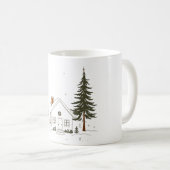 メリークリスマスウィンターワンダーランドマグカップ。 コーヒーマグカップ (正面右)