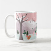 メリークリスマスウィンターワンダーランド森林動物 コーヒーマグカップ (左)