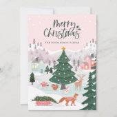 メリークリスマスウィンターワンダーランド森林動物 シーズンカード (正面)