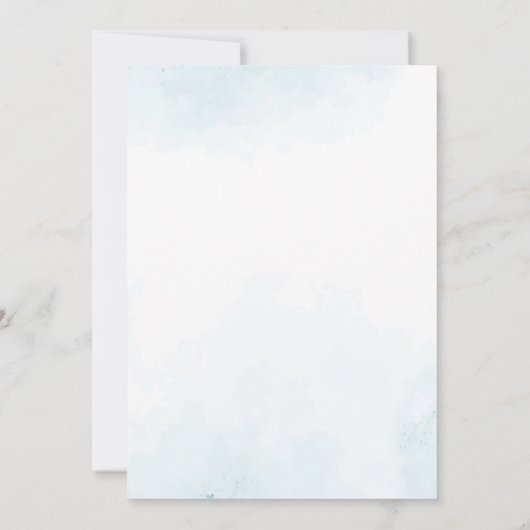 メリークリスマスウィンターワンダーランド男の赤ちゃんシャワー 招待状 (裏面)