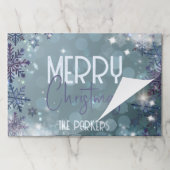 メリークリスマスウィンターワンダーランド紙ランチョンマット ペーパーパッド (折り畳み)