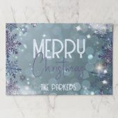 メリークリスマスウィンターワンダーランド紙ランチョンマット ペーパーパッド (正面)