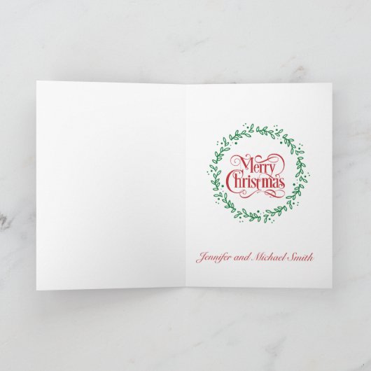 メリークリスマスウィンターワンダーランド署名を追加 シーズンカード (内部)