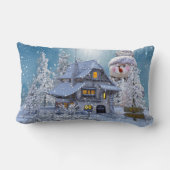 メリークリスマスウィンターワンダーランド ランバークッション (裏面)