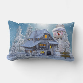 メリークリスマスウィンターワンダーランド ランバークッション